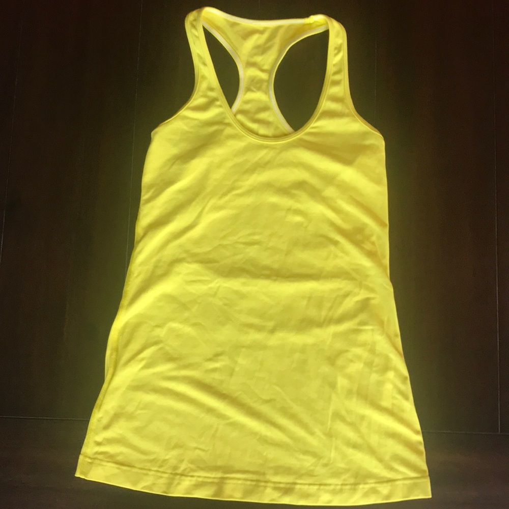 Yellow lulu lemon racer back tank